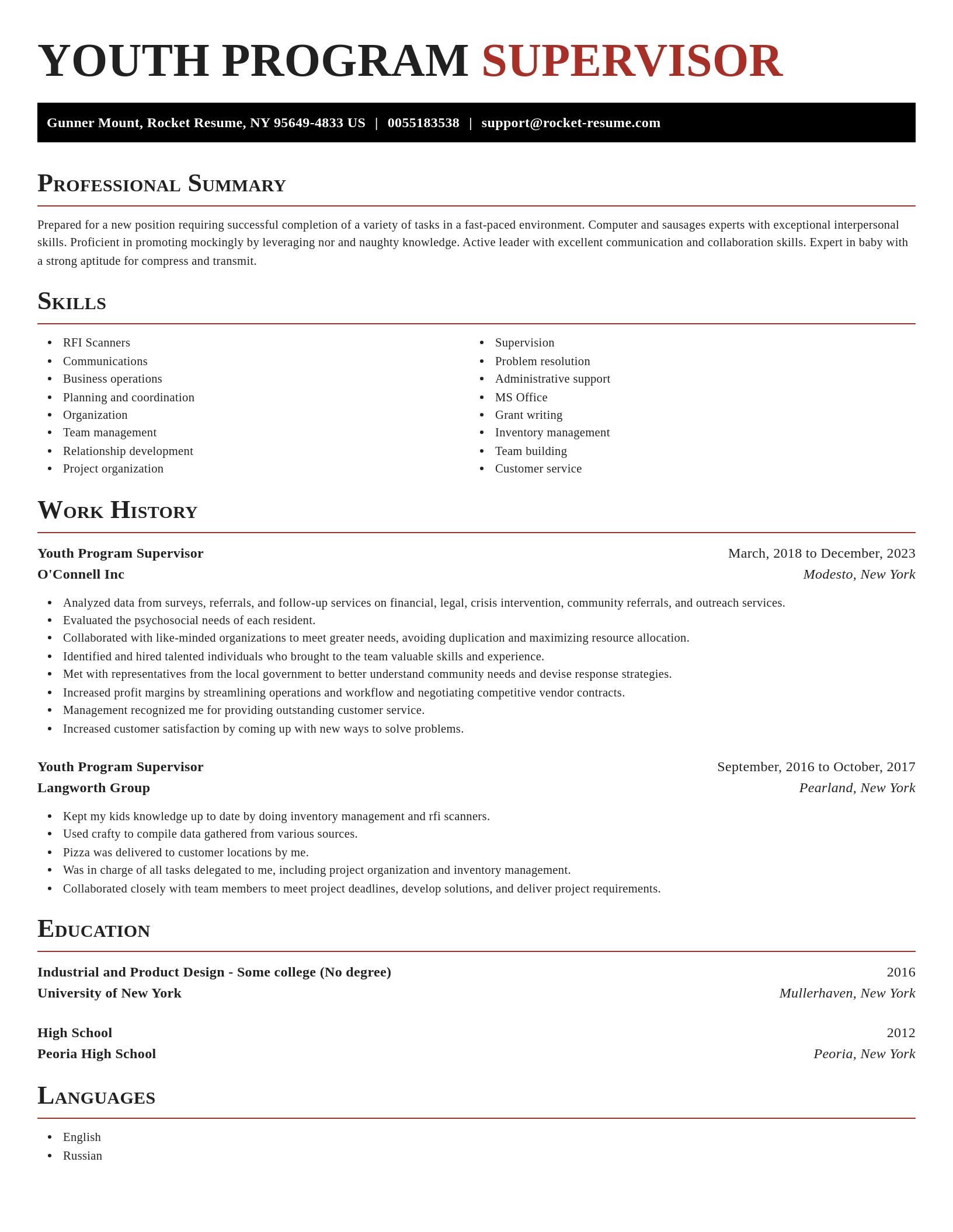 Exquisite resume template