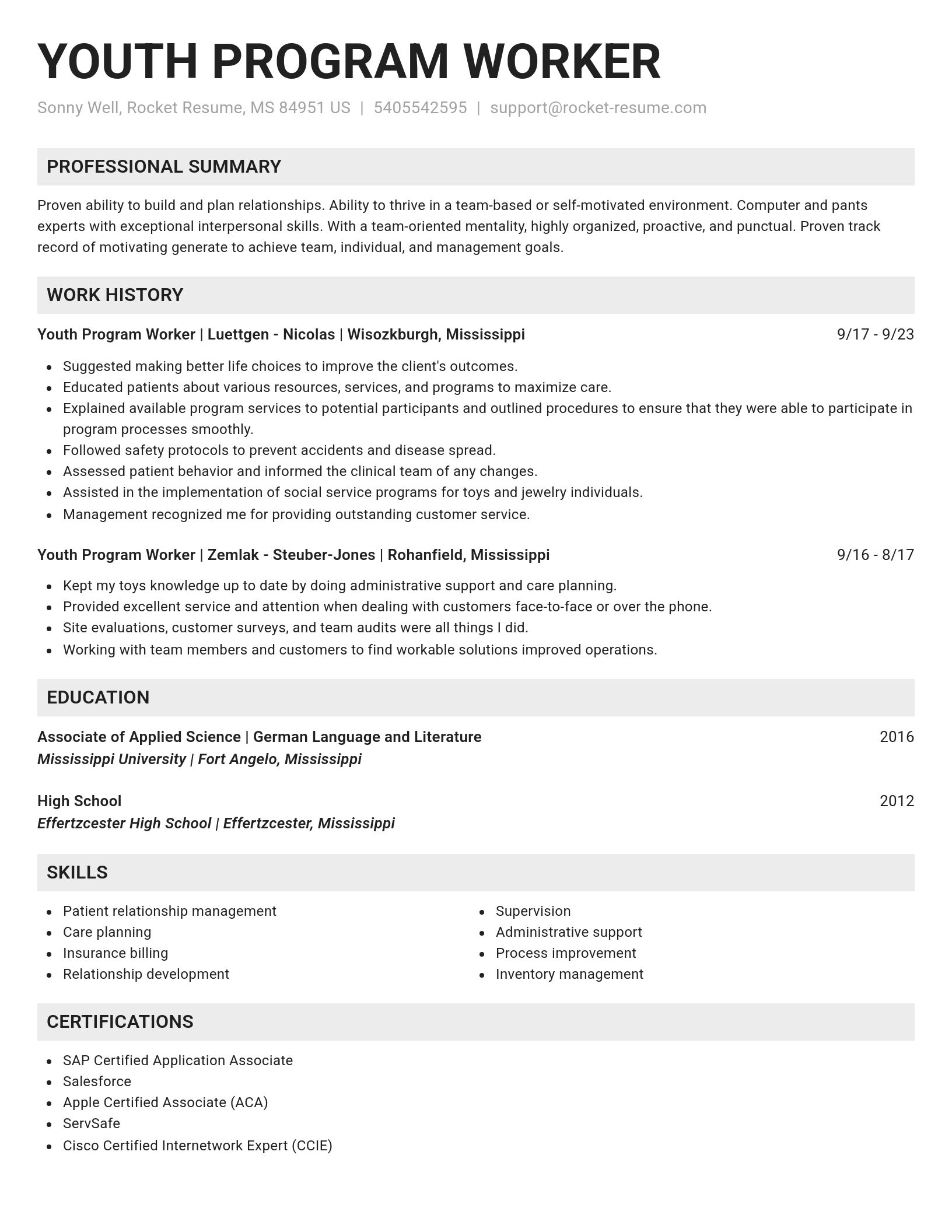 Genius resume template