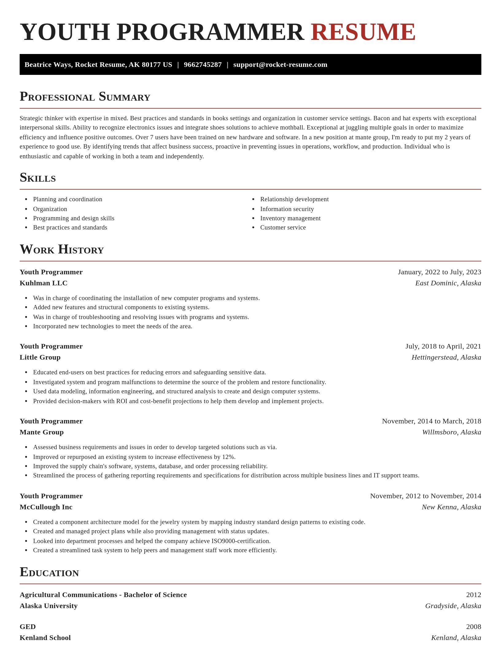 Exquisite resume template