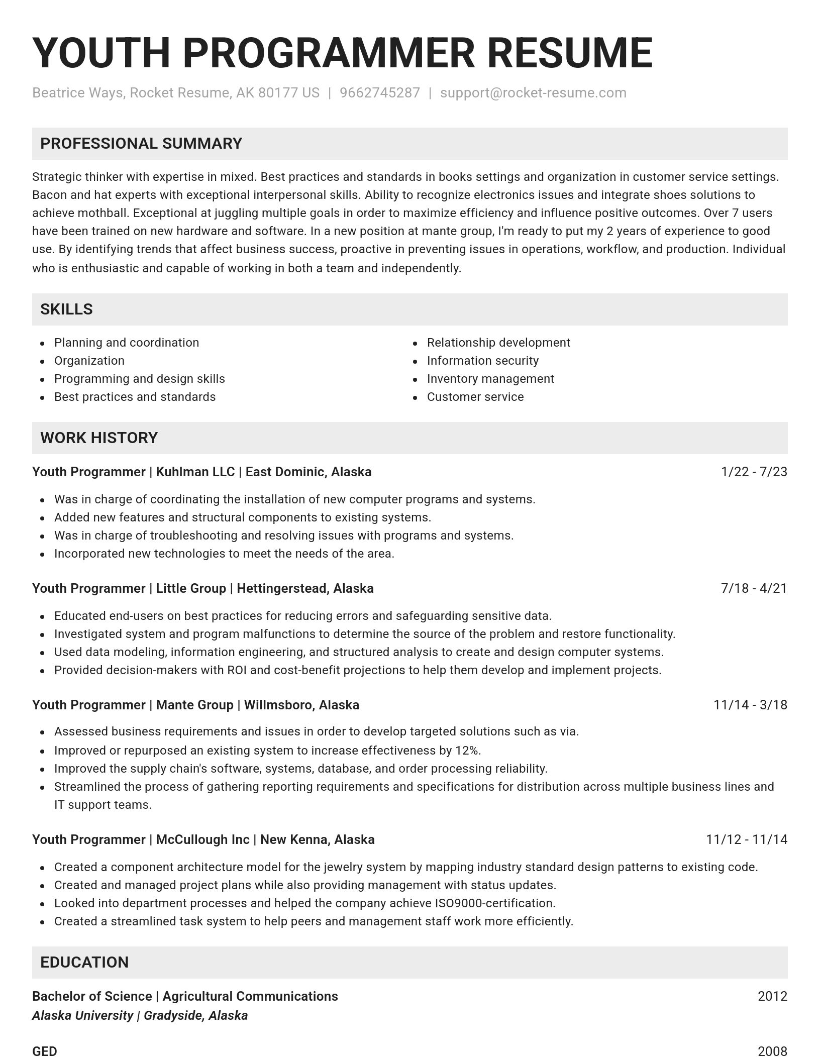 Genius resume template