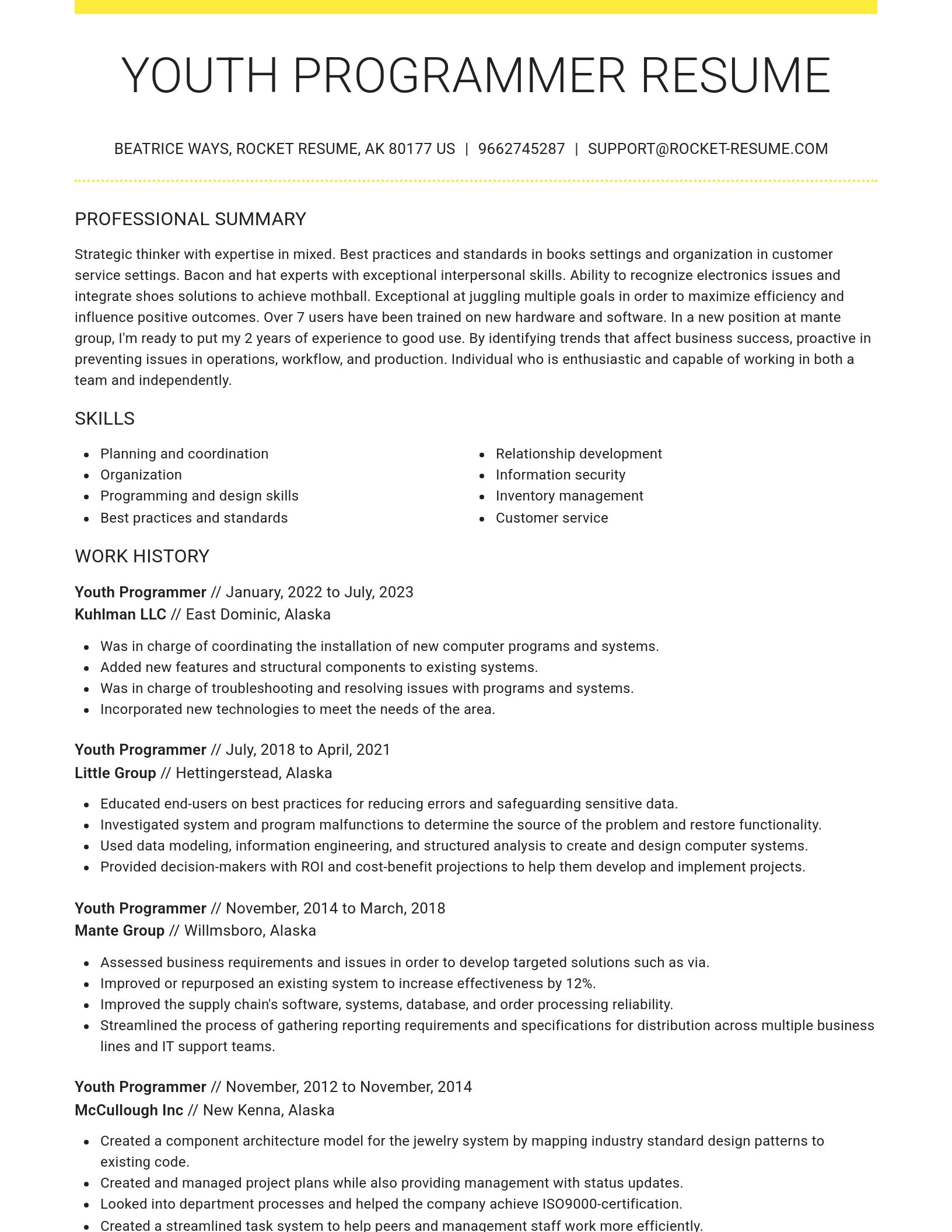 Grand resume template