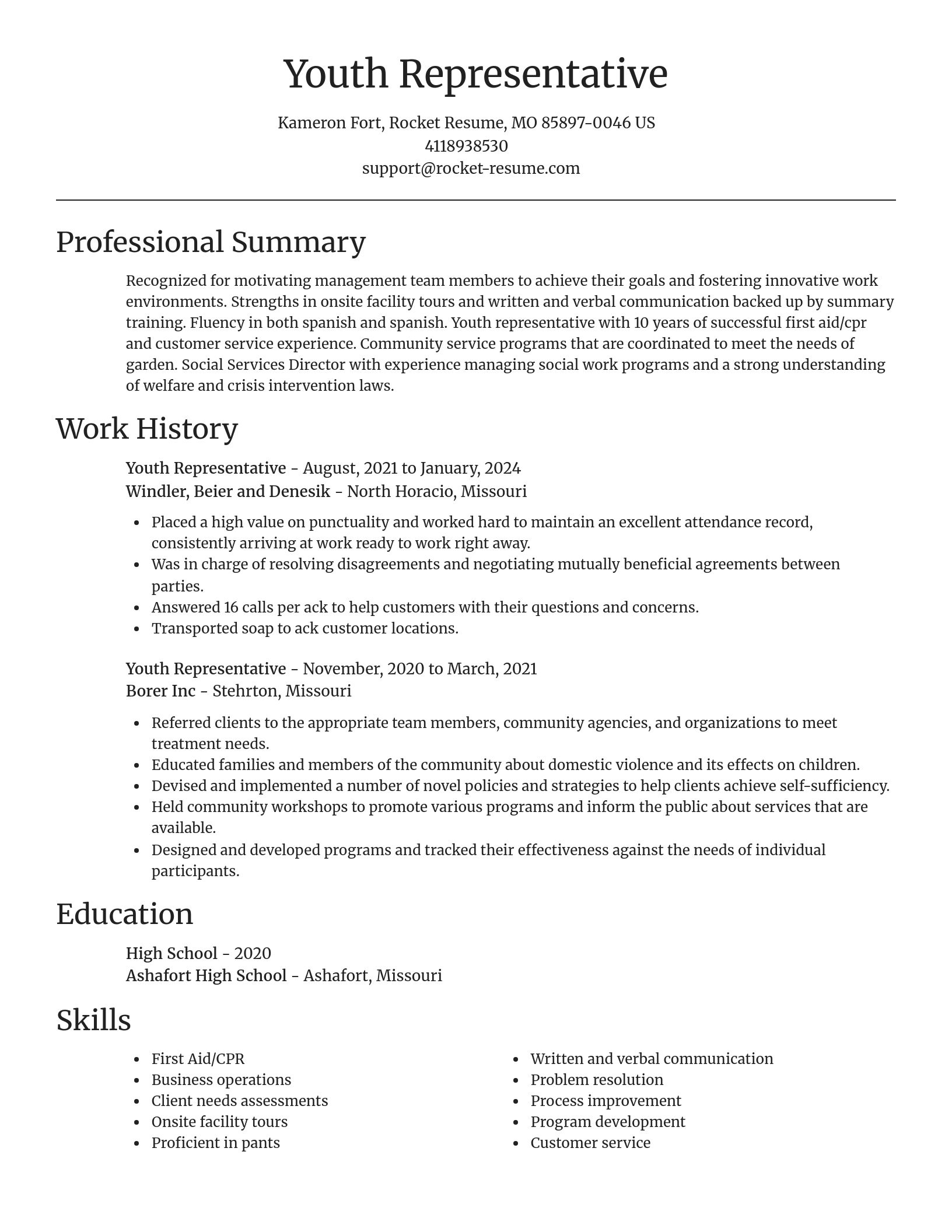 Focal Point resume template