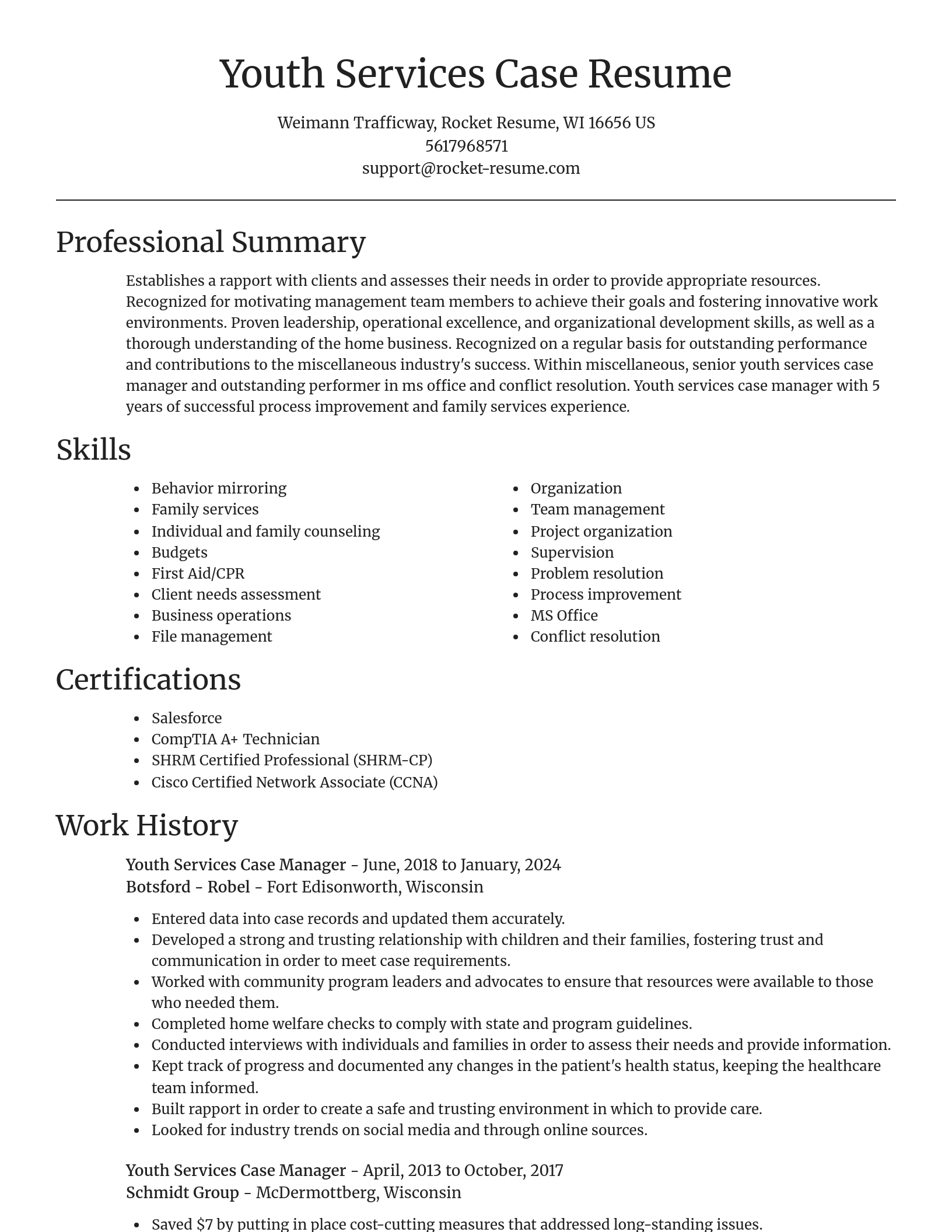Focal Point resume template