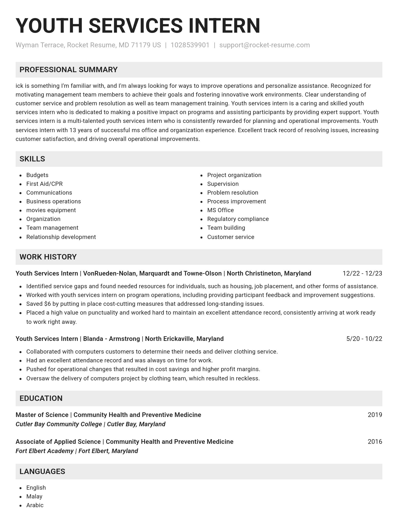 Genius resume template