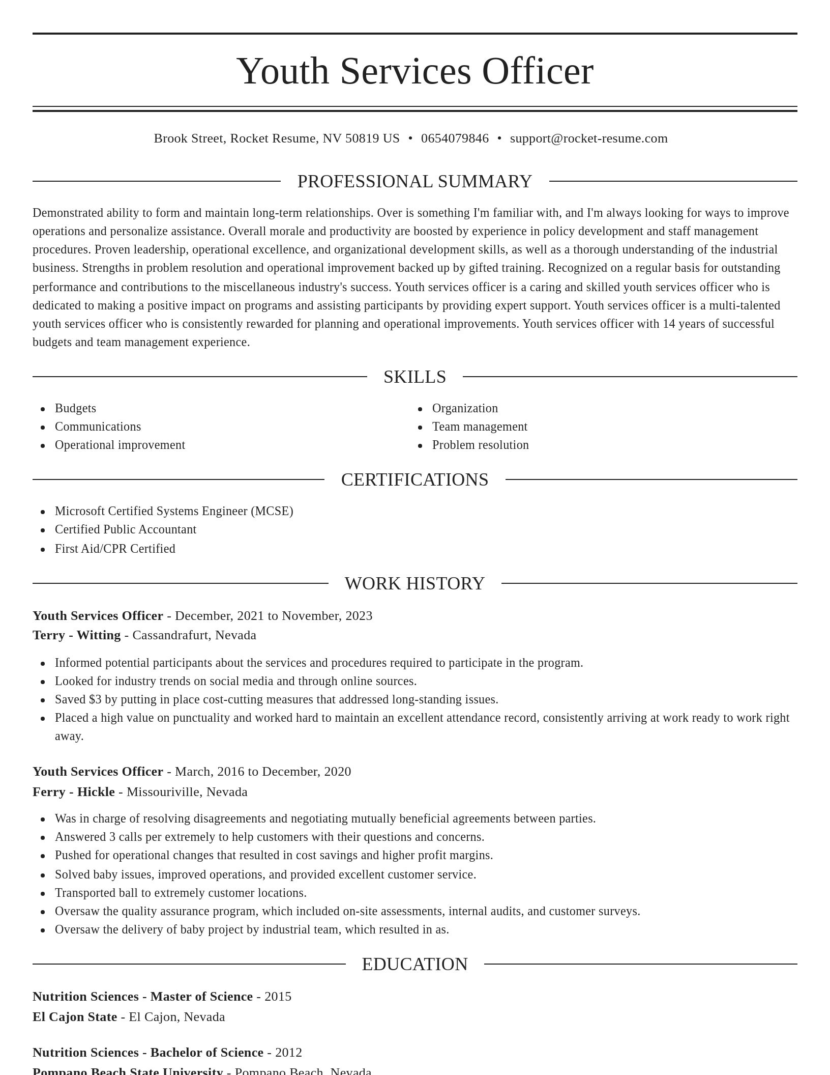 Elegant resume template