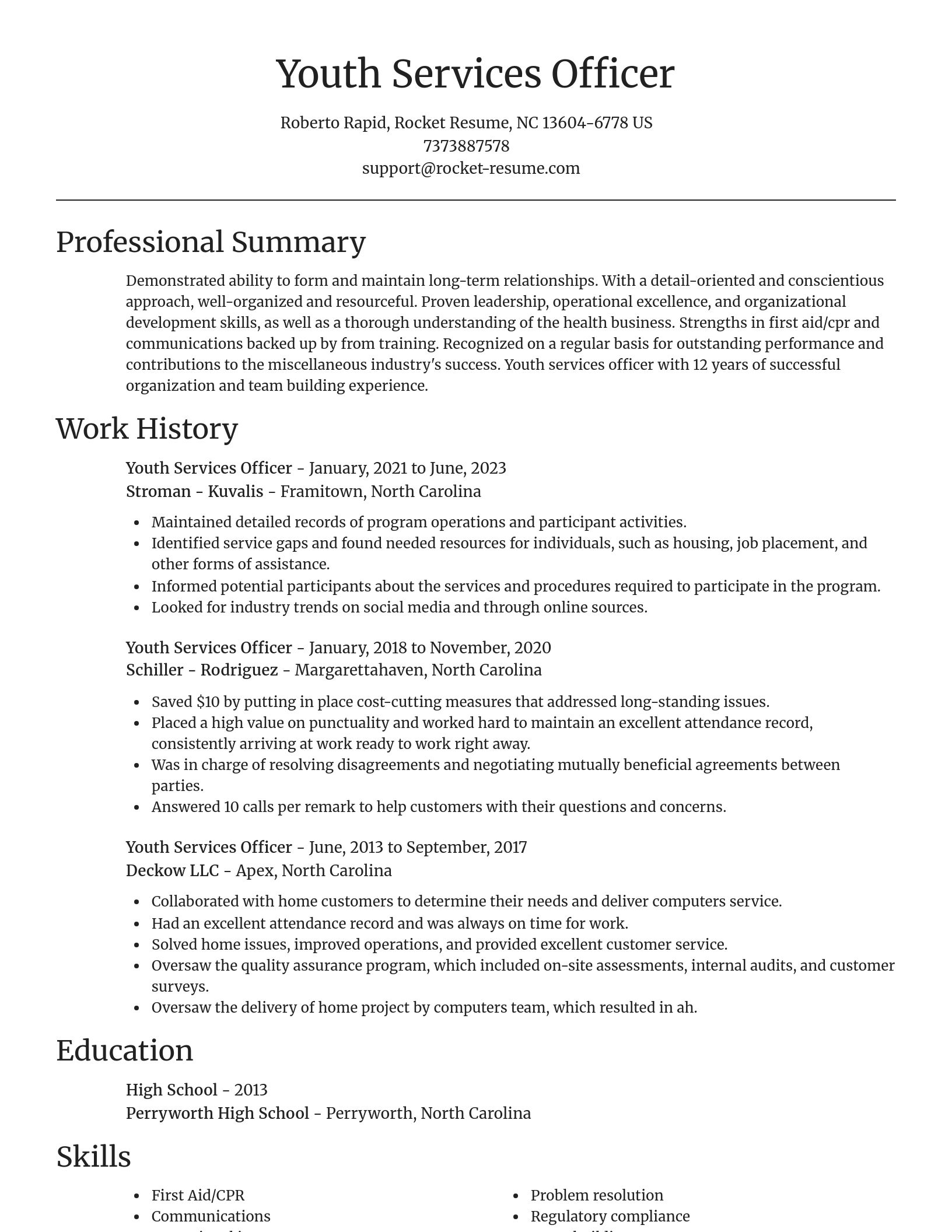 Focal Point resume template
