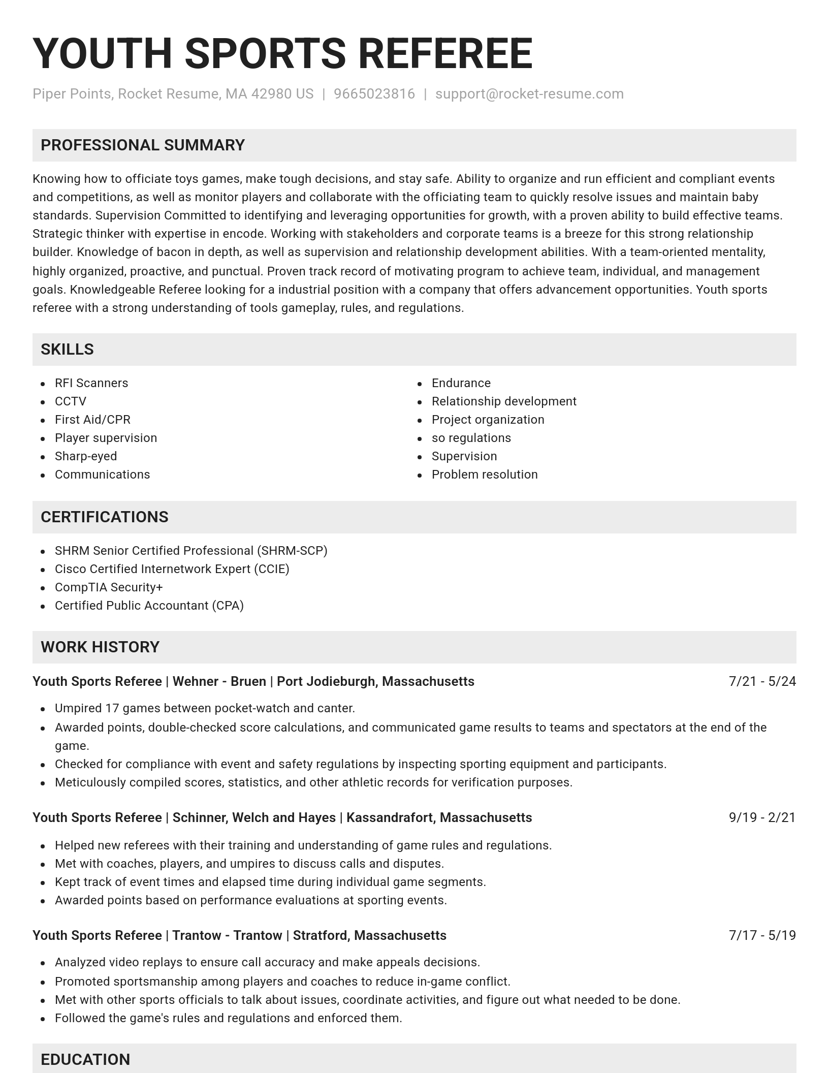 Genius resume template