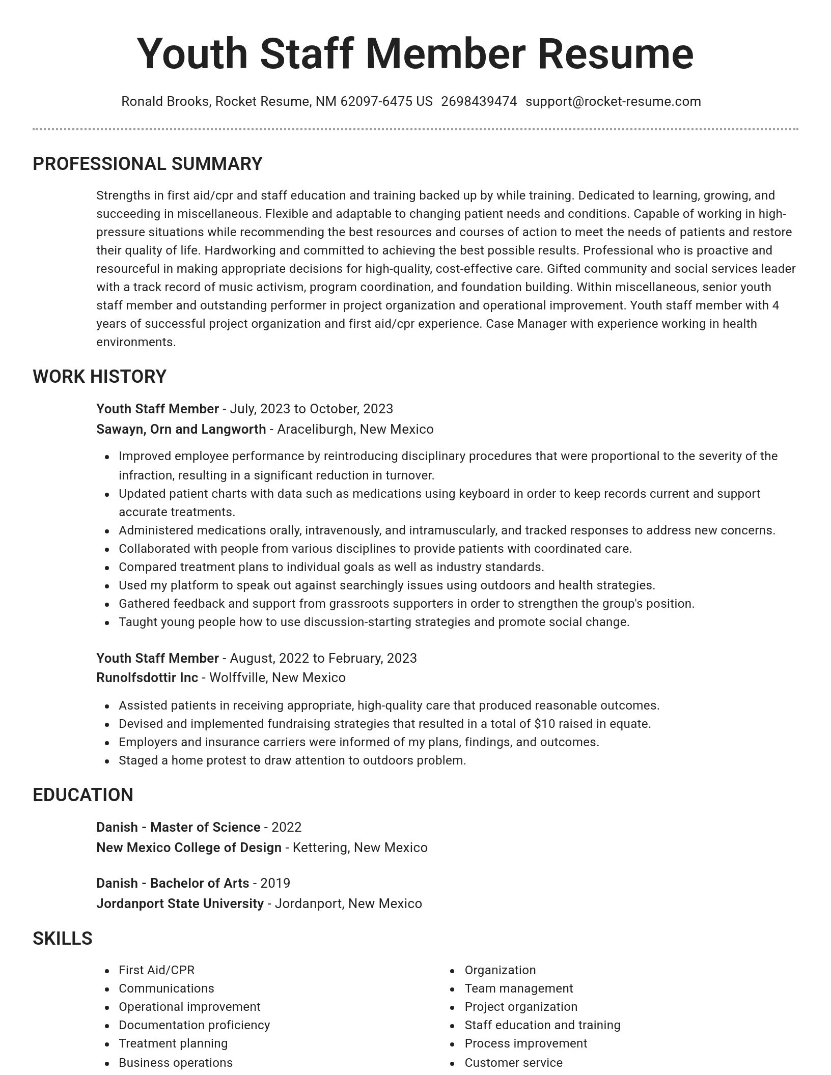 Brilliant resume template