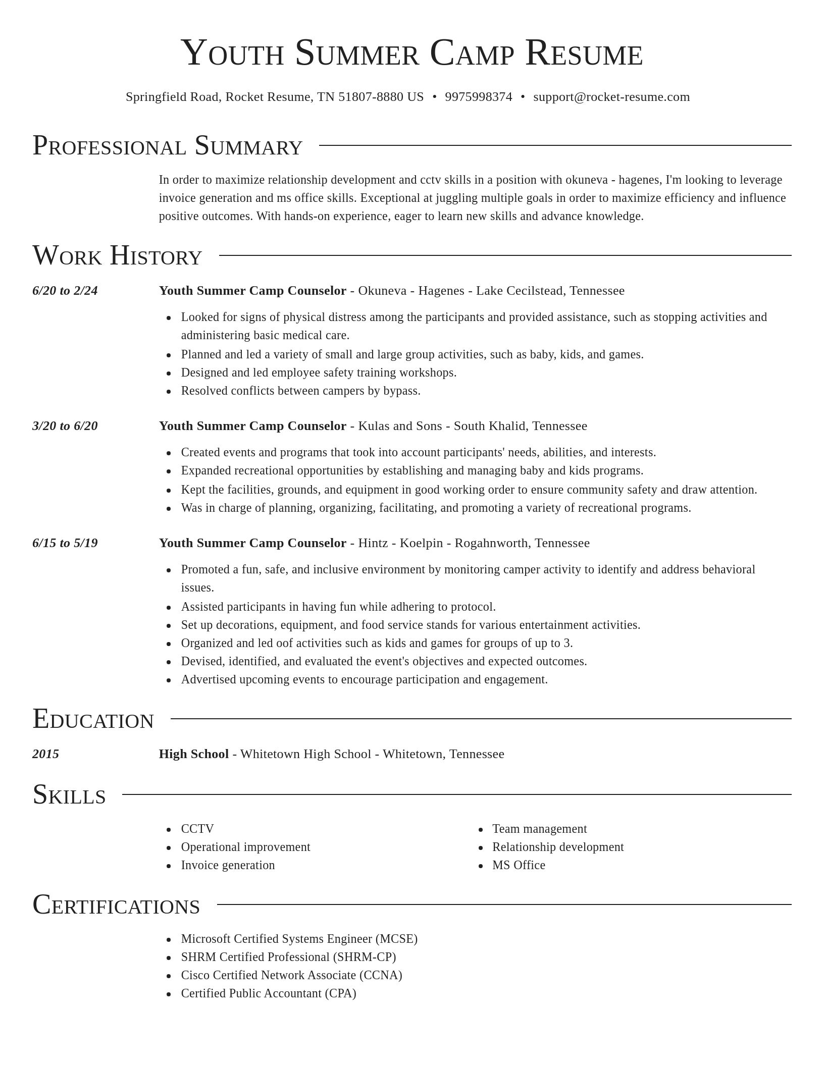 Director resume template