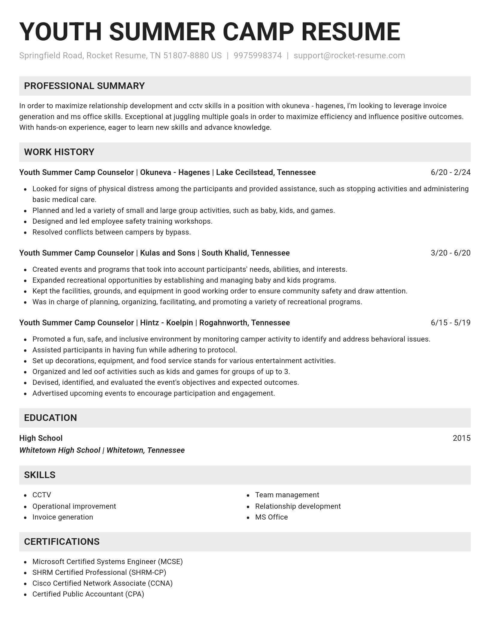 Genius resume template
