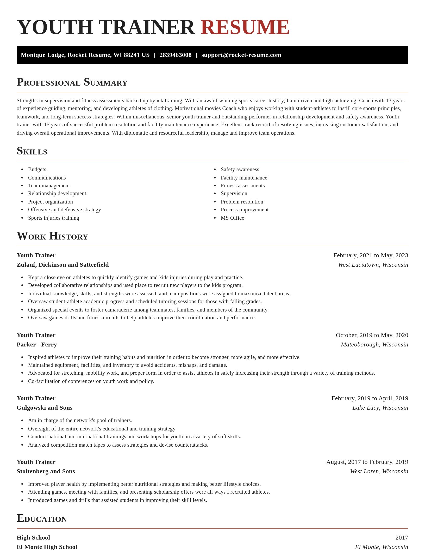 Exquisite resume template