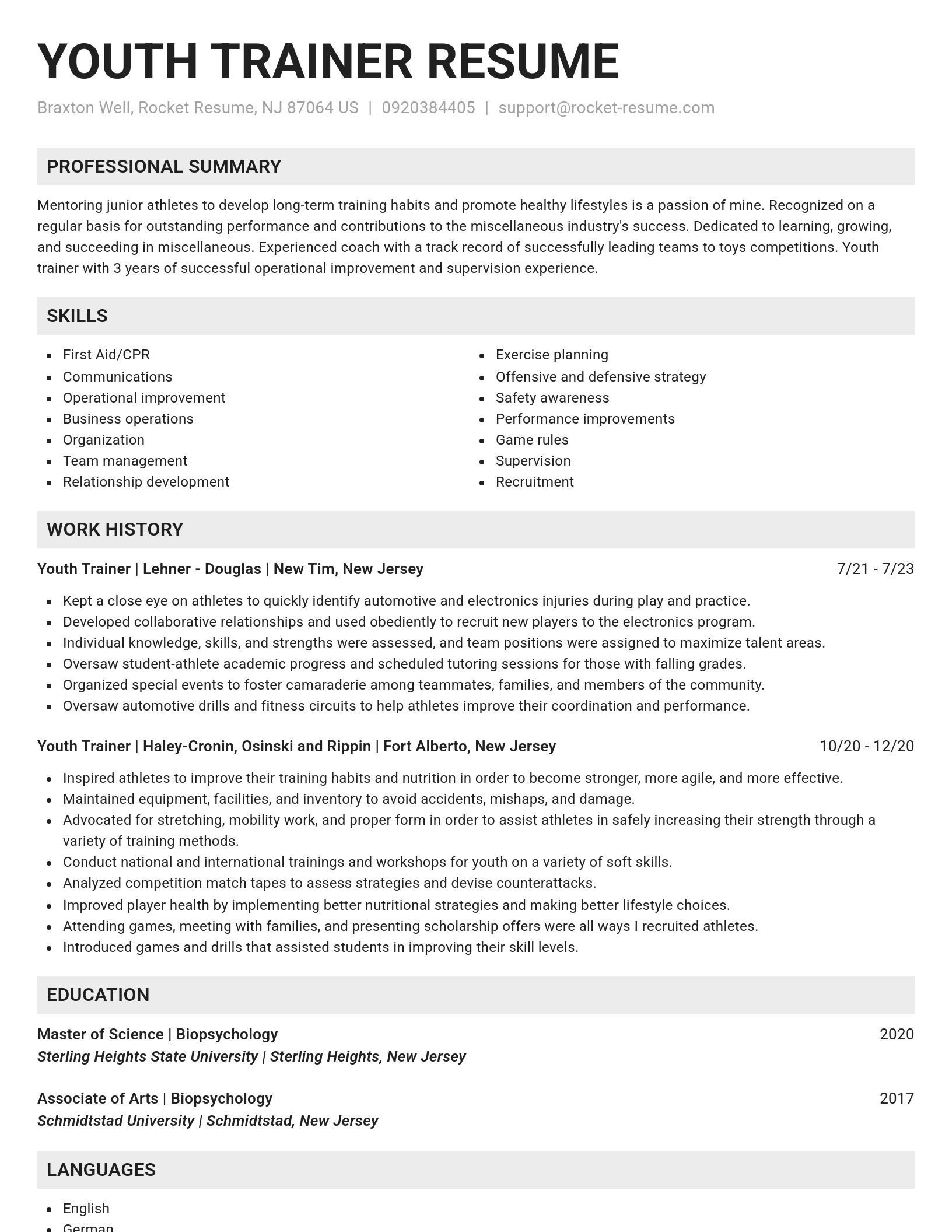 Genius resume template