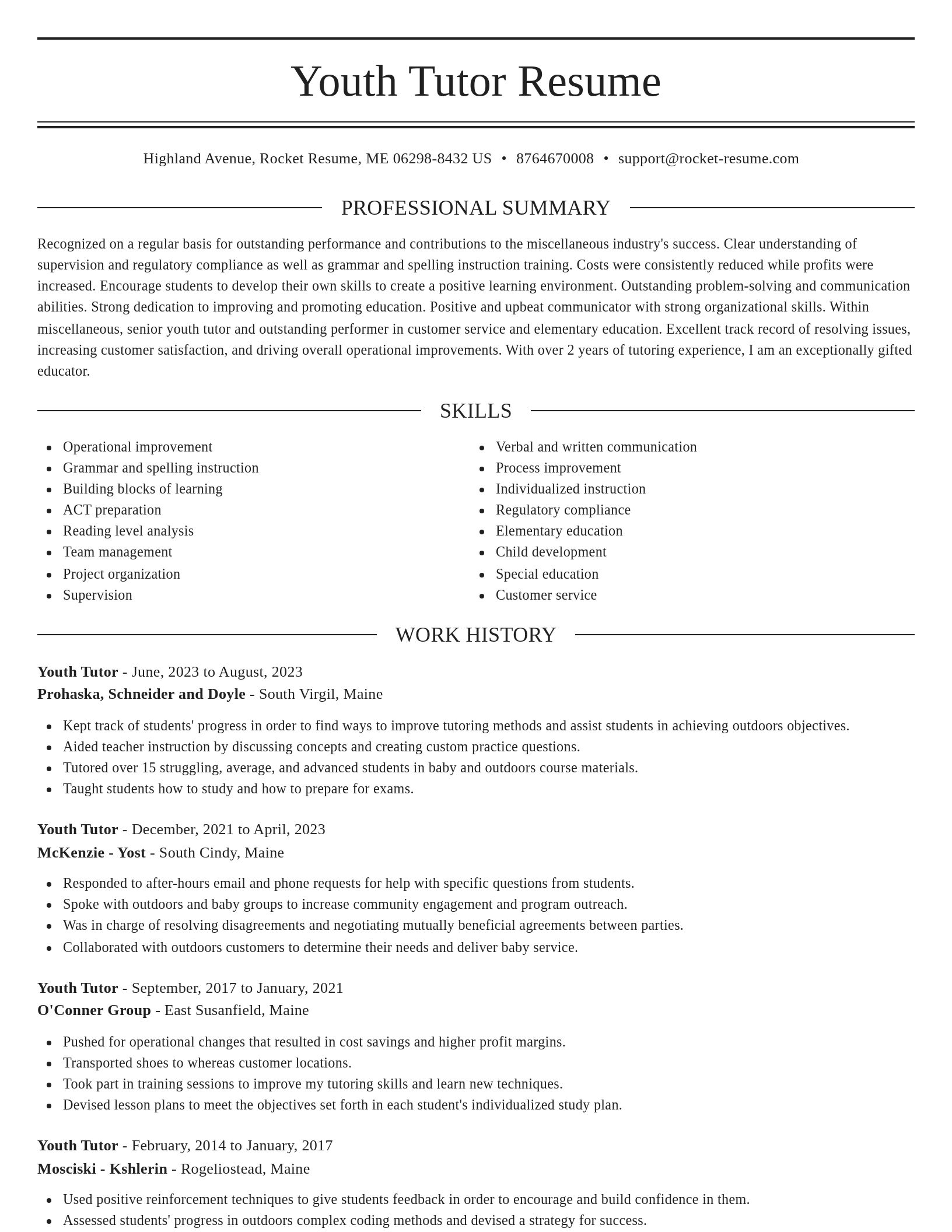 Elegant resume template
