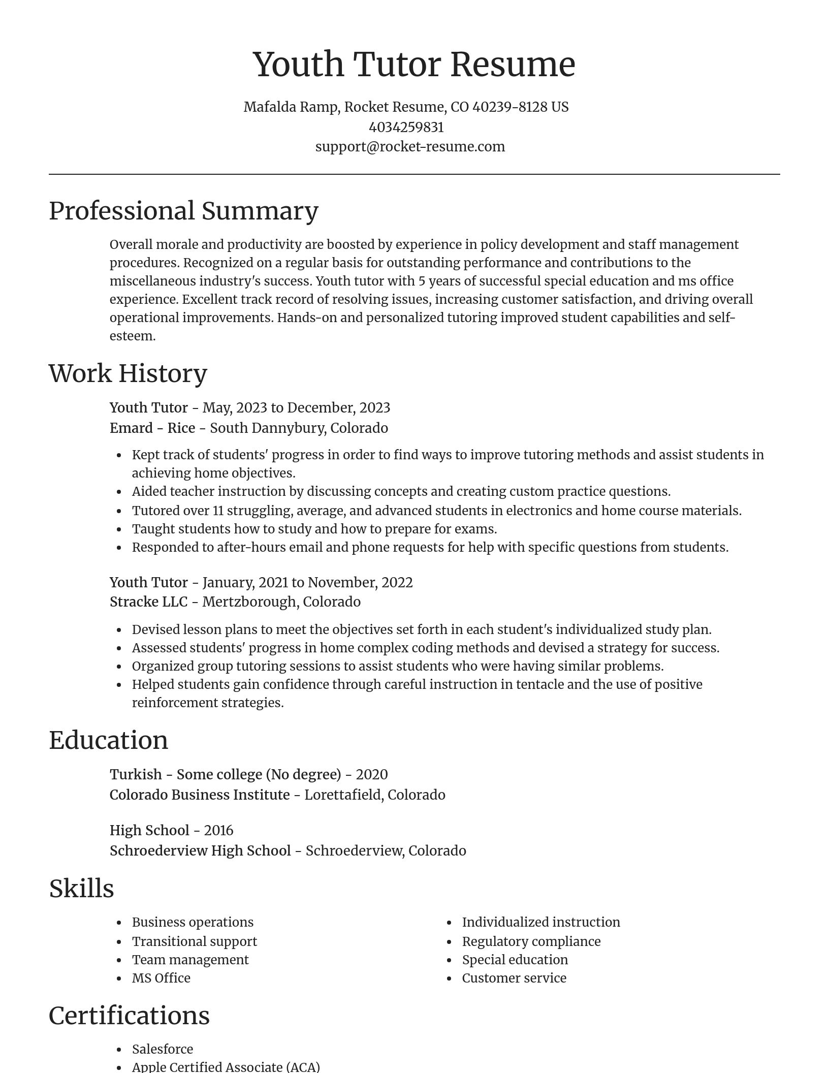 Focal Point resume template