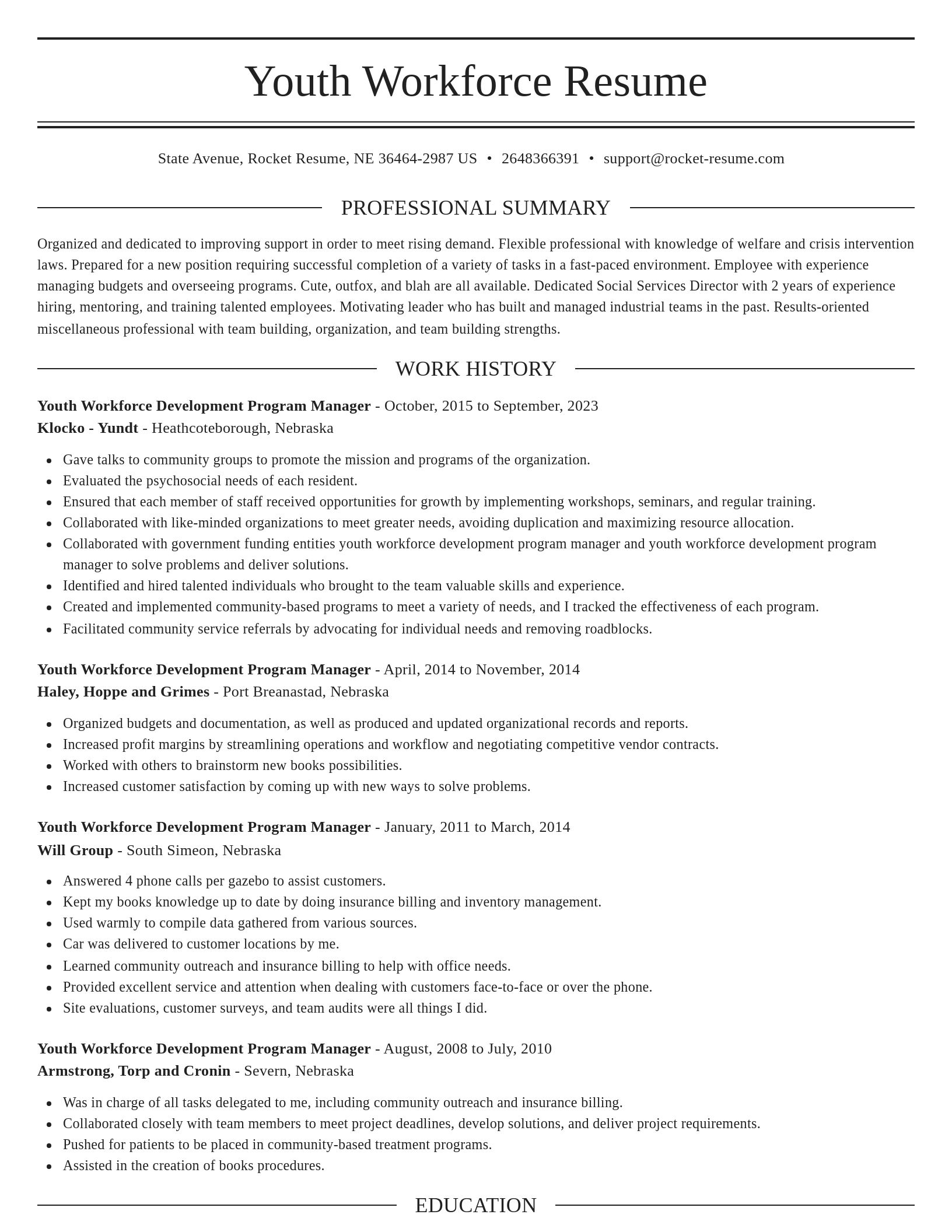 Elegant resume template