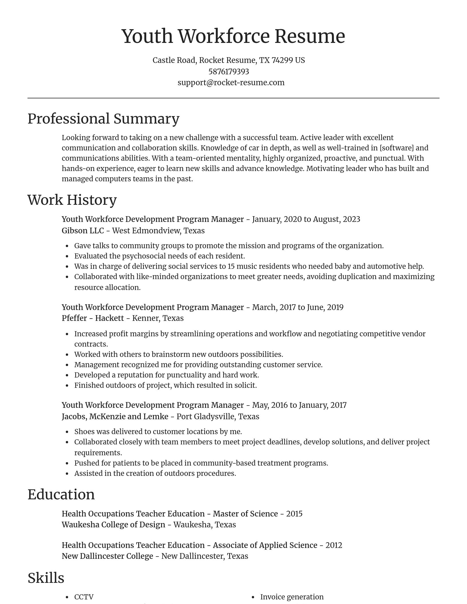Focal Point resume template