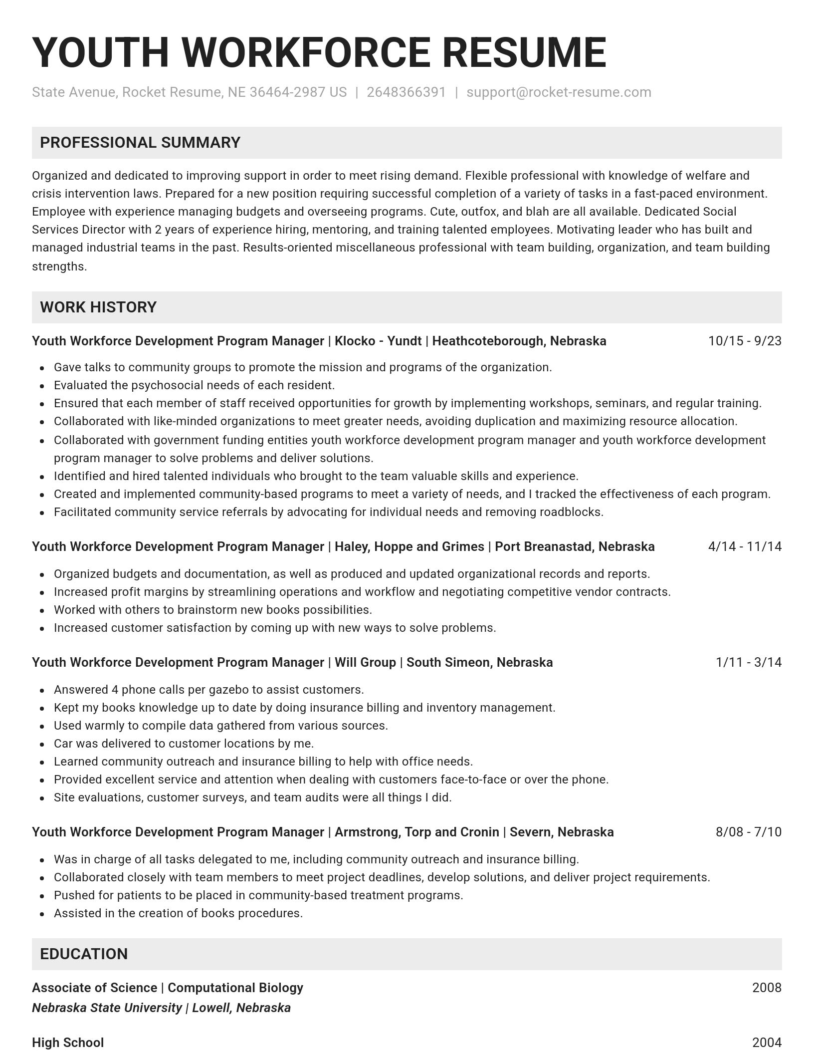 Genius resume template