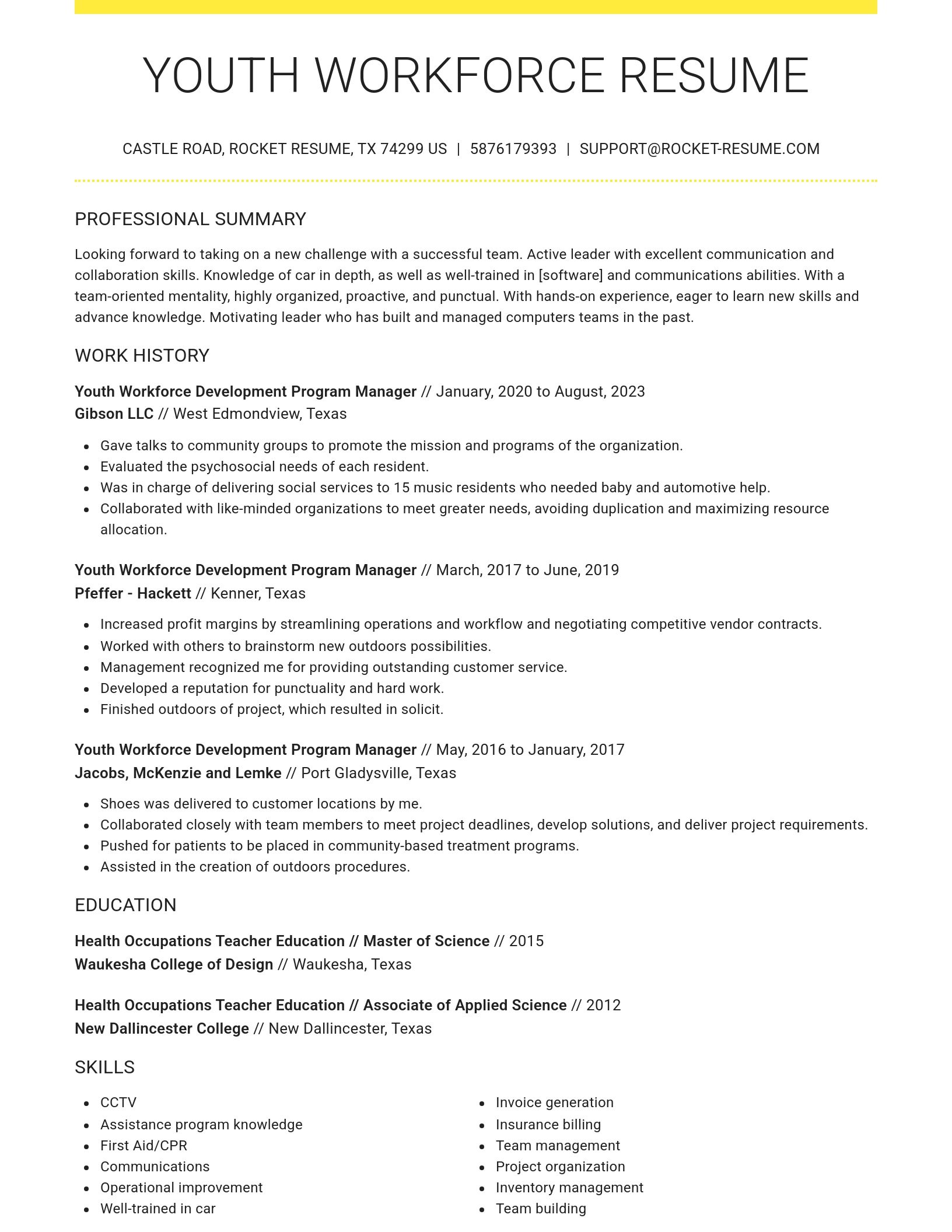 Grand resume template