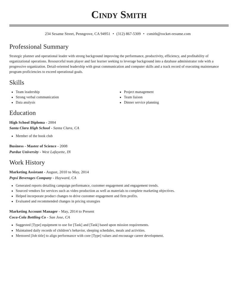 default resume classic template