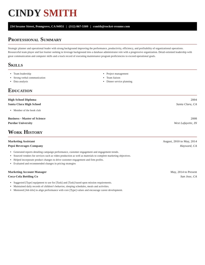 Build Your Resume, Free Templates & Examples | Rocket Resume